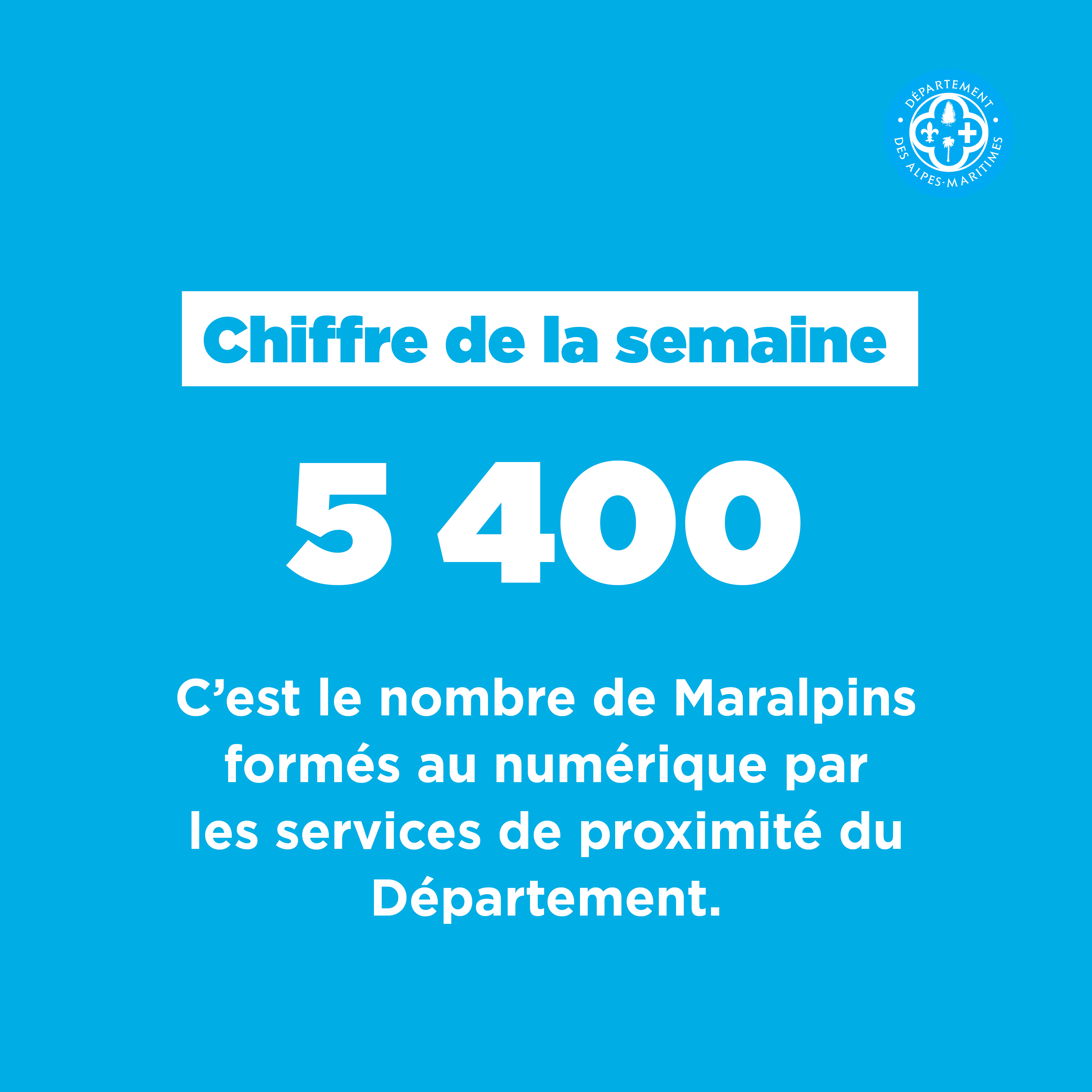 5 400 : C’est le nombre de Maralpins formés au numérique par les services de proximité du Département.